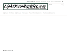 Tablet Screenshot of lightyourreptiles.com